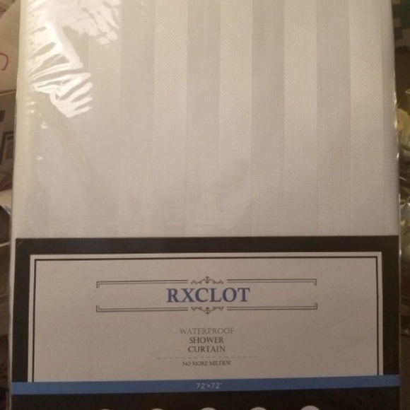 Mildew Resistant White Shower Curtains - Picture 2 of 8